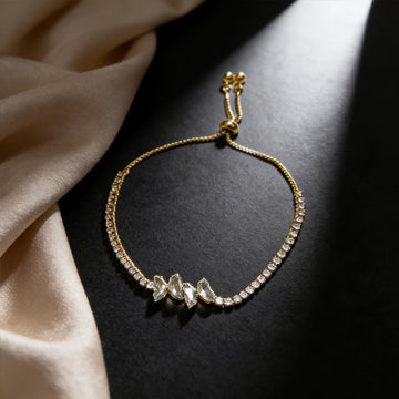 Aura Gold Marquise Bolo Bracelet