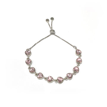 Lumina Pink Heart Bolo Bracelet