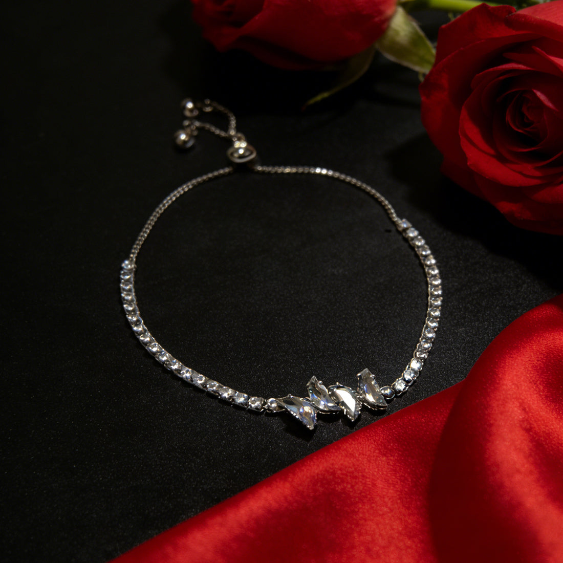 Marquise Crystal Tennis Bolo Bracelet